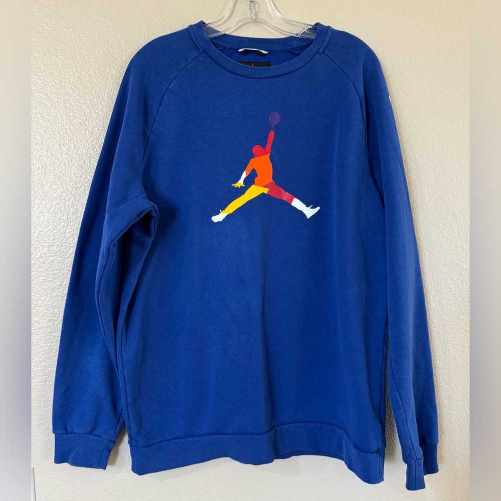 Nike Jordan Sport DNA HBR Fleece Crew Sweatshirt Sz L